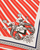 Square scarf with wide stripes - | Pinko