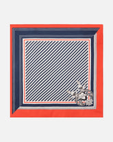 Square scarf with narrow stripes - | Pinko