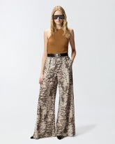 Weite Hose mit Snakeprint - | Pinko
