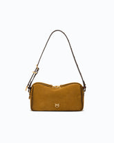 Mini Bauletto-Umhängetasche aus Veloursleder mit Spray-Effekt - | Pinko