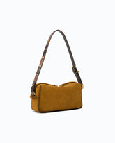 Mini Bauletto-Umhängetasche aus Veloursleder mit Spray-Effekt - | Pinko