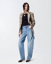 Leinenjacke mit Schlangenprint - | Pinko