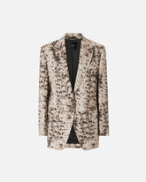 Leinenjacke mit Schlangenprint - | Pinko