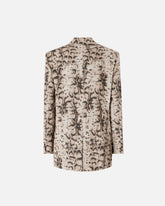 Leinenjacke mit Schlangenprint - | Pinko