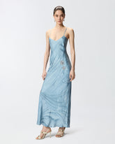 Fließendes Slipdress mit abgesetztem Schmuckprint - | Pinko