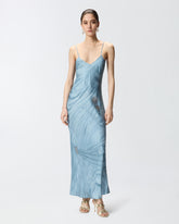 Fließendes Slipdress mit abgesetztem Schmuckprint - | Pinko
