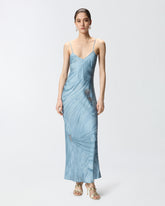 Fließendes Slipdress mit abgesetztem Schmuckprint - | Pinko