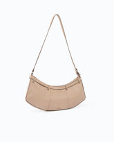 Mittlere Schultertasche Pocket Body Bag aus New Biker Leder mit Taschen - Beige | Pinko