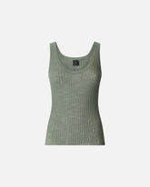 Geripptes Tanktop mit Logo - | Pinko