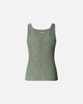 Geripptes Tanktop mit Logo - | Pinko