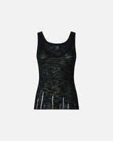 Geripptes Tanktop mit Logo - | Pinko