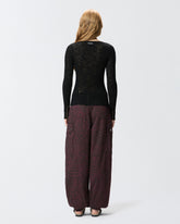Lightweight ribbed cotton Henley sweater - | Pinko