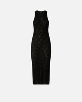 Ribbed slim-fit midi dress with rips - | Pinko