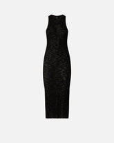 Eng anliegendes Midikleid mit Rippenmuster und Rissen - | Pinko