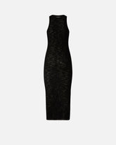 Ribbed slim-fit midi dress with rips - | Pinko