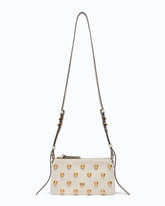 Mini Double Bag crossbody bag in leather with maxi studs - | Pinko