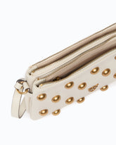 Mini Double Bag crossbody bag in leather with maxi studs - | Pinko