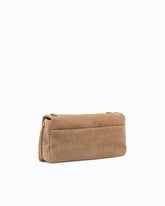 Love Bag Click Soft Horizontal medium crossbody bag in crocodile-print leather - Beige | Pinko