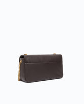 Mittlere Umhängetasche Love Bag Click Soft Horizontal aus Narbenleder - Braun | Pinko