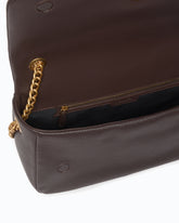 Mittlere Umhängetasche Love Bag Click Soft Horizontal aus Narbenleder - Braun | Pinko