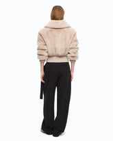 Faux fur bomber jacket - White | Pinko