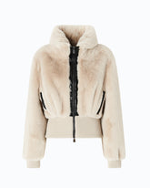 Faux fur bomber jacket - White | Pinko