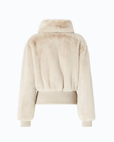 Faux fur bomber jacket - White | Pinko