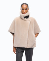 Faux fur cape - White | Pinko