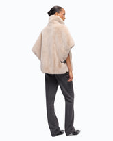 Faux fur cape - | Pinko