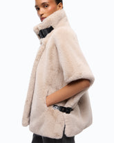 Faux fur cape - | Pinko