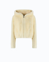 Faux fur cropped jacket - | Pinko