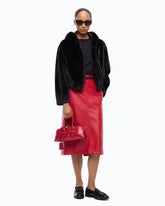 Cropped-Jacke mit Pelz-Effekt - | Pinko