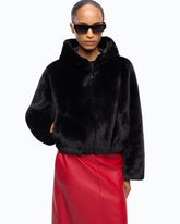 Cropped-Jacke mit Pelz-Effekt - | Pinko