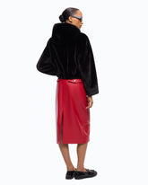 Cropped-Jacke mit Pelz-Effekt - | Pinko