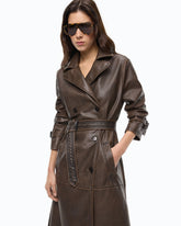 Trenchcoat in Vintage-Optik mit Gürtel - | Pinko