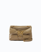 Love Bag Puff medium crossbody bag in quilted nappa leather with jewel buckle - | Pinko