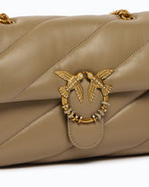 Love Bag Puff medium crossbody bag in quilted nappa leather with jewel buckle - | Pinko
