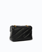 Mittelgroße Umhängetasche Love Bag Puff aus gestepptem Nappaleder mit Schmuckschnalle - | Pinko