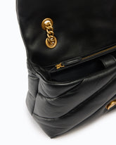 Mittelgroße Umhängetasche Love Bag Puff aus gestepptem Nappaleder mit Schmuckschnalle - | Pinko