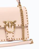 Handtasche Mini Love Bag One Top Handle Light aus Leder mit Mini-Nieten - Rosa | Pinko