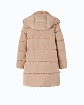 Daunenjacke aus wasserabweisendem technischem Gewebe - Beige | Pinko