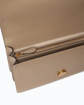 Love Bag One medium crossbody bag in leather with jewel buckle - Beige | Pinko
