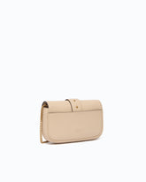 Love Bag Pocket small leather shoulder bag with jewel buckle - | Pinko