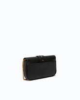 Love Bag Pocket small leather shoulder bag with jewel buckle - Black | Pinko