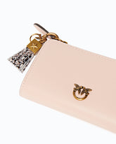 Mini leather wallet with tassel - | Pinko