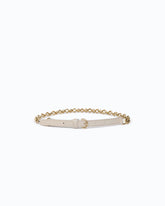 Belt with chain insert, 1.5 cm - Beige | Pinko