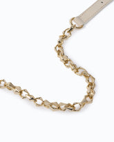 Belt with chain insert, 1.5 cm - Beige | Pinko
