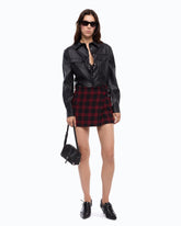 Nappa leather-effect coated shirt - | Pinko
