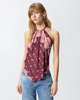 Strandtop mit Bändern und Bandana-Print - | Pinko