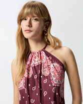 Strandtop mit Bändern und Bandana-Print - | Pinko